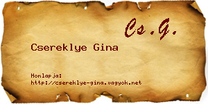 Csereklye Gina névjegykártya